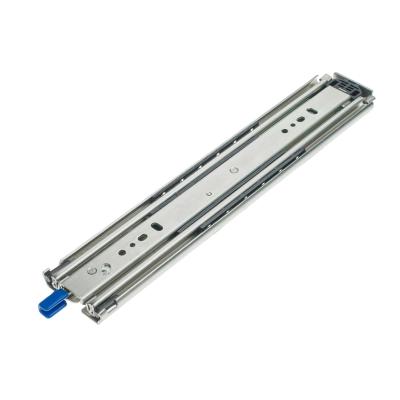 China Full Support OEM Foshan Factory 76mm Extension Heavy Load 500lbs Lock-in Lockout Heavy Duty Slide Rails With Lockout for sale