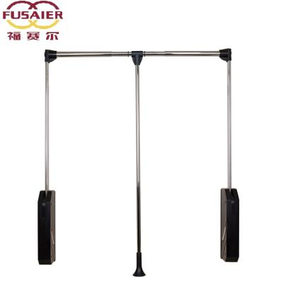 China (Other) Customized Design Adjustable Side Mounted Soft Narrow Twin Arm Pull Down Wadrbobe Lift System /Wardrobe Hanger For Bedroom for sale