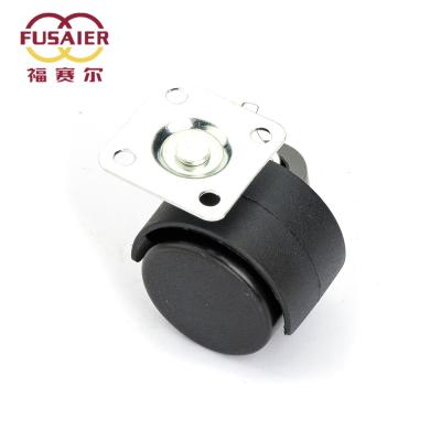 China Modern Flat With Brake Casters For Chair Furniture Parts Locking Silent Caster 40mm 1.5 InchOffice Chair Swivel Wheels Casters for sale