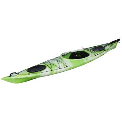 China High quality sports LLDPE ocean canoe sit in sea single kayak with rotomolded plastic for sale