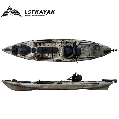 China LLDPE LSF Inflatable Single Steps Sit On Top Fishing Kayak Wholesale With Luxury Seat for sale