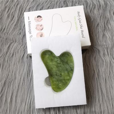 China Portable/Handheld Scraping Tool Emerald Scraping Slate Natural Rose Quartz Jade Scraping Scraping Massage Face Green Scraper for sale