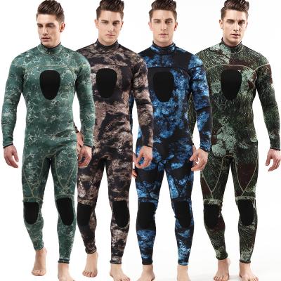 China Anti-Bacterial Wholesale Camouflage Wetsuit One Piece Long Sleeve Back Zip Scuba Diving Surfing Wet Suit Men Women 3mm Neoprene Swimsuit for sale