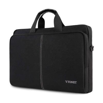 China Hot Selling Black Slim Women Padded Briefcase Bag Waterproof Amazon Laptop Compartment Notebook Office School Bag Laptop Briefcase for sale