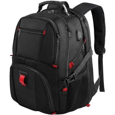 China With Custom Logo Large Capacity Multifunction Polyester Backpack USB Laptop Bag Waterproof Travel Backpack for sale