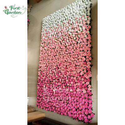 China Artificial green garden offer large wall wedding stage office restaurant hotel bookstore rose red artificial rose holiday party for sale