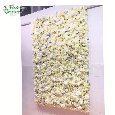 China Large Peony Small Daisy White Flower Wedding Stage Hotel Restaurant Beauty Company Wall Bridal Shop Durable Tender Yellow Living Room Design for sale