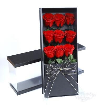 China Valentine's Day Gift Wholesale Yunnan Rose Big Red White Eternal Flower Romantic Fresh Gift Box for sale