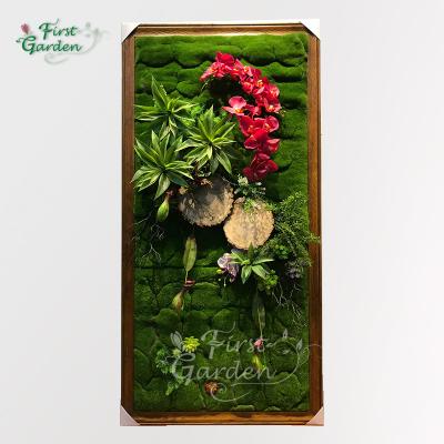 China Durable Eco - Friendly Green Plant 3d Photo Frame Artificial Flowers For Home Wall Indoor Wedding Decoration for sale