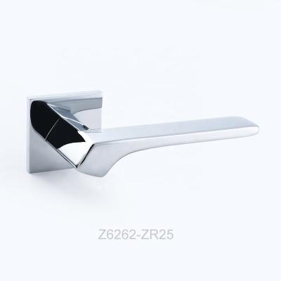 China Wholesale Modern Black Chrome Square Lever Handle Door With Cheaper Price for sale