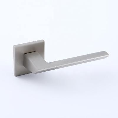 China Wenzhou Modern Factory Furniture Hardware Matt Satin Nickle Door Lock Zinc Alloy Handle for sale