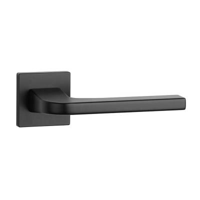 China New Arrival Door Handle Modern Hardware Latch Lock Aluminum Handle On Zinc Alloy Rosette for sale