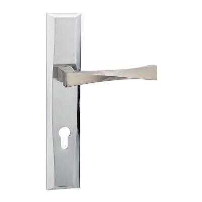 China Long Plate Modern Interior Security Exterior Door Lever Handle for sale