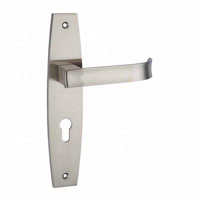 China Modern Zinc Alloy Plate Satin Nickel Door Handle Door Handle Lever Handle for sale