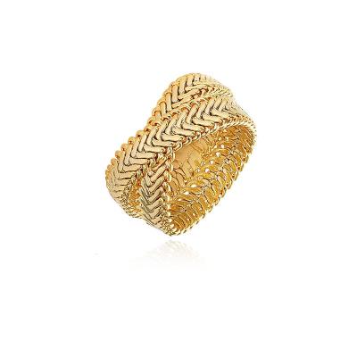 China Wholesale 2022 Fashion Trendy Women's Wedding Style Charming Rose Gold Plated Multilayer Winding Ring For Sale for sale