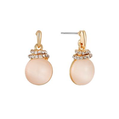 China China Suppliers Women Jewelry TRENDY Opal Stone Rose Gold Zinc Alloy Earrings Set For Girl for sale