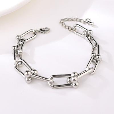 China China Designer Jewelry Clip Shape 14K Wholesale Fashionable CLASSIC Solid Gold Plated Zinc Alloy Bracelet for sale