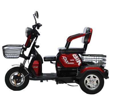 China Cheap 3 wheel big tricycle passenger motorized mid drive fat tire electric tricycle for 2 person for sale