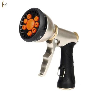 China New Arrival 8 Function Adjustable Spray Nozzle Garden Hose Nozzle High Pressure Water Lance Variable Spray Patterns for sale