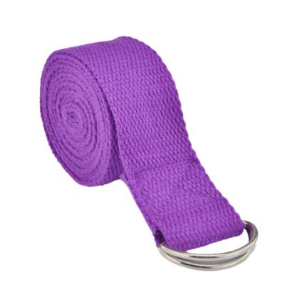 China Wholesale High Density Non-Toxic Wholesale Non-Toxic Cotton Stretch Belt Cotton Cotton Stretch Belt White Yoga Strap for sale