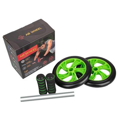 China Fitness Equipment Fitness Abdominal Muscle Trainer Double Wheels Ab Exercise Wheel Ab Wheel Exerciser for sale