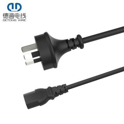 China Home Appliance / Lamp Lighting Australia Standard Three Plug Lamps Appliances Bare Copper PVC Insulated Power Cord With Switch for sale