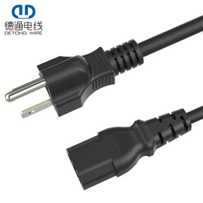 China Home Appliance/Lamp Lighitng Classic Style 300V American Standard Home Appliances Lamps Lighting PVC Three Plug Power Cord for sale