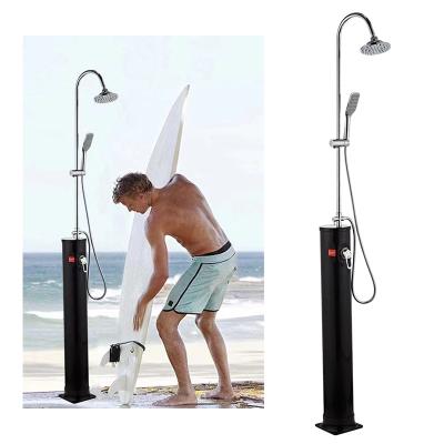 China Popular Season CYEN Europe Solar Heater Energy Saving Light Weight Around Garden 20L Pool Black Outdoor Shower for sale