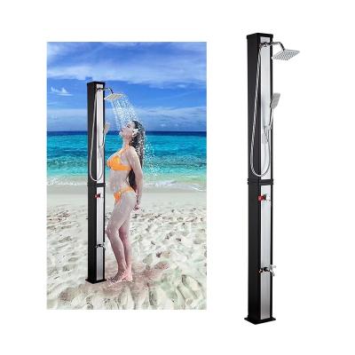 China CYEN Outdoor Luxury Design Hot Selling Easy To Install Solar Silver Outdoor Heater 40L Swimming Pool Shower With Shower Handle for sale