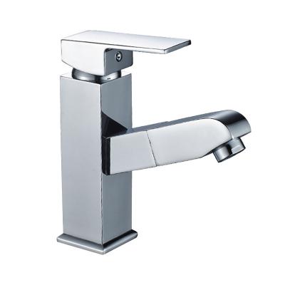 China Modern Multifunctional Sense CYEN Faucets Pull Out Brass Chrome Plated Bathroom Faucets With Spray Faucet for sale