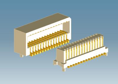 China 10-50 Pins Board To Board Connector 0.8mm Pitch Side Plug Terminal Material Phospor Bronze for sale