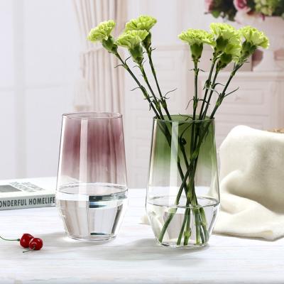 China CIA Colored Glass Vase for Home and Garden Decoration Vase Wedding Feast Table Vase for sale