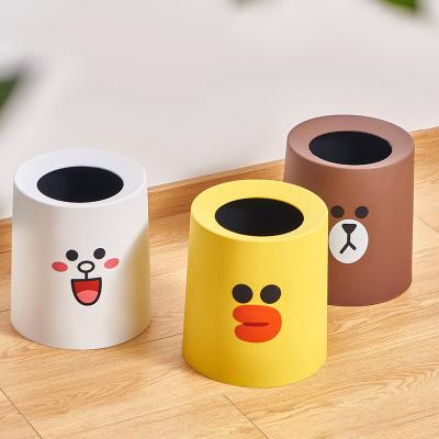 China Home Office Creative Office Trash Cartoon Style Hot Selling Functional Trash Can Ash-bin With High Quality for sale