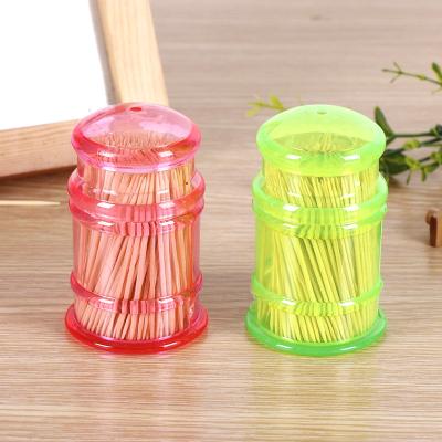 China Disposable Portable Transparent Tube With Pagoda Disposable Wholesale Creative Household Toothpick Bamboo Toothpick for sale