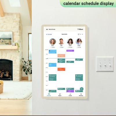 China Smart Electronic Family Calendar Online Android 14 Aanraakscherm Wekelijkse Wand Digitale Kalender Planner Display Voor Thuis Te koop