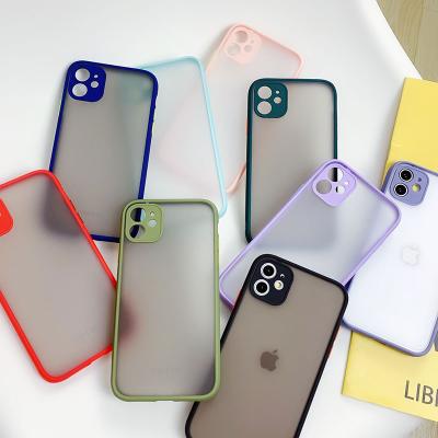 China Shockproof Anti-friction and shock-resistant bumper Case Translucent stylish matte Smooth Handle Case for iphone 15promax 14 13 12 11 7p for sale