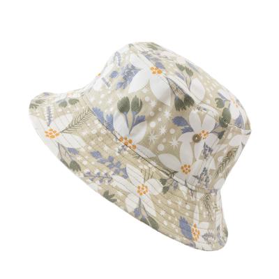 China Sporty Flower Printed Summer Fashion Sun Hat Bucket Beanie Hat for sale