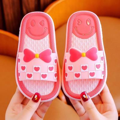 China Waterproof Children's slippers female cartoon heart baby home cute non-slip princess shoes summer soft soled boy summer for sale