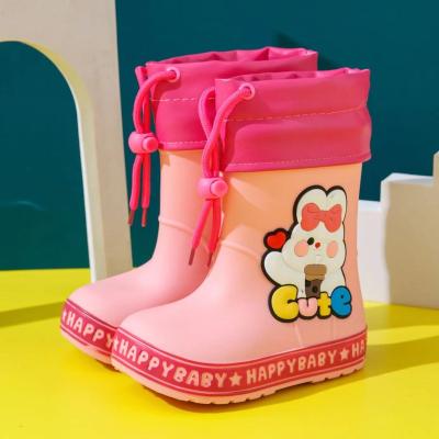 China Waterproof Boys and girls Children cartoon rain boots Children water shoes children rain boots for sale