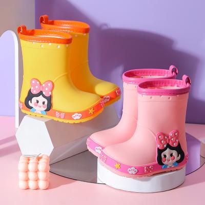 China Waterproof Children's cartoon rain boots Girls boys kindergarten baby waterproof shoes for children with non-slip soles rain boots for sale