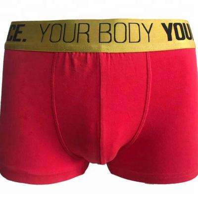 China Men Breathable Casual Underwear Wide Waist Elastic Band Men Boxer Briefs OEM Service Breathable Quick Dry Shorts Spandex / Cotton Plus Size for sale