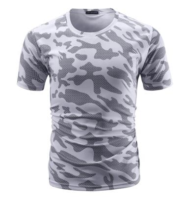 China Hot Selling Military Camouflage Mens T-shirt Men Shirt Style Army Clothing Camouflage T-shirt White Spandex/Cotton Breathable Short Sleevess for sale