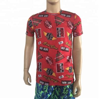 China Anti-pilling Custom Logo Full Print Polyester Men's T-shirt for sale