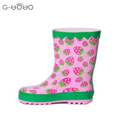 China Solid Color Waterproof Warm Outdoor Kids Wellington Anti Slip Rain Boots for sale