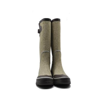 China Hot Selling Waterproof High Quality High Lady Knee High Well Wellies Waterproof Rain Boots for sale