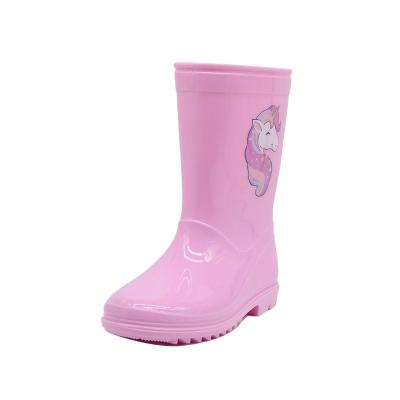 China Japan Girls Boys Lightweight PVC Rain Boots Waterproof Rain Plastic Shoes For Kids for sale