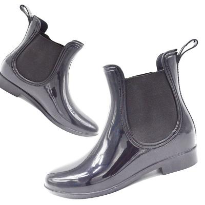 China Fashion Trend Chelsea Boots Waterproof Women Ankle PVC Rain Boots Rubber Boots for sale