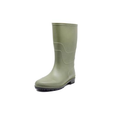 China HOT SALE EVERGREEN Comfortable Outdoor Work Knee High PVC Rain Boots for sale