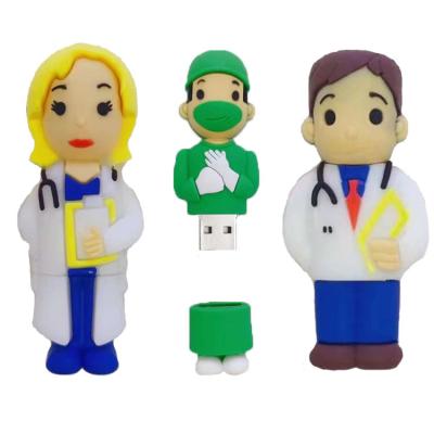 China Storage USB Disk Doctor USB Flash Drives Creative 8GB Cartoon Free Pen Drive 32GB Gifts Memory Stick 16GB Key Chain U Disk Pen for sale