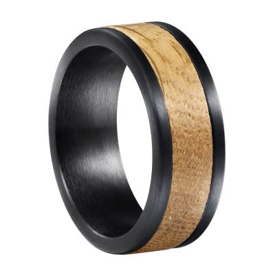 China R005 2020 Jewelry R005 Wooden Men's Wedding Band Casual/Sports Inlay Tungsten Carbide Eternity Wide Blanket Black Empty Barrel Wood Rings Engraving for sale